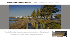 Desktop Screenshot of beachportcaravanpark.com.au